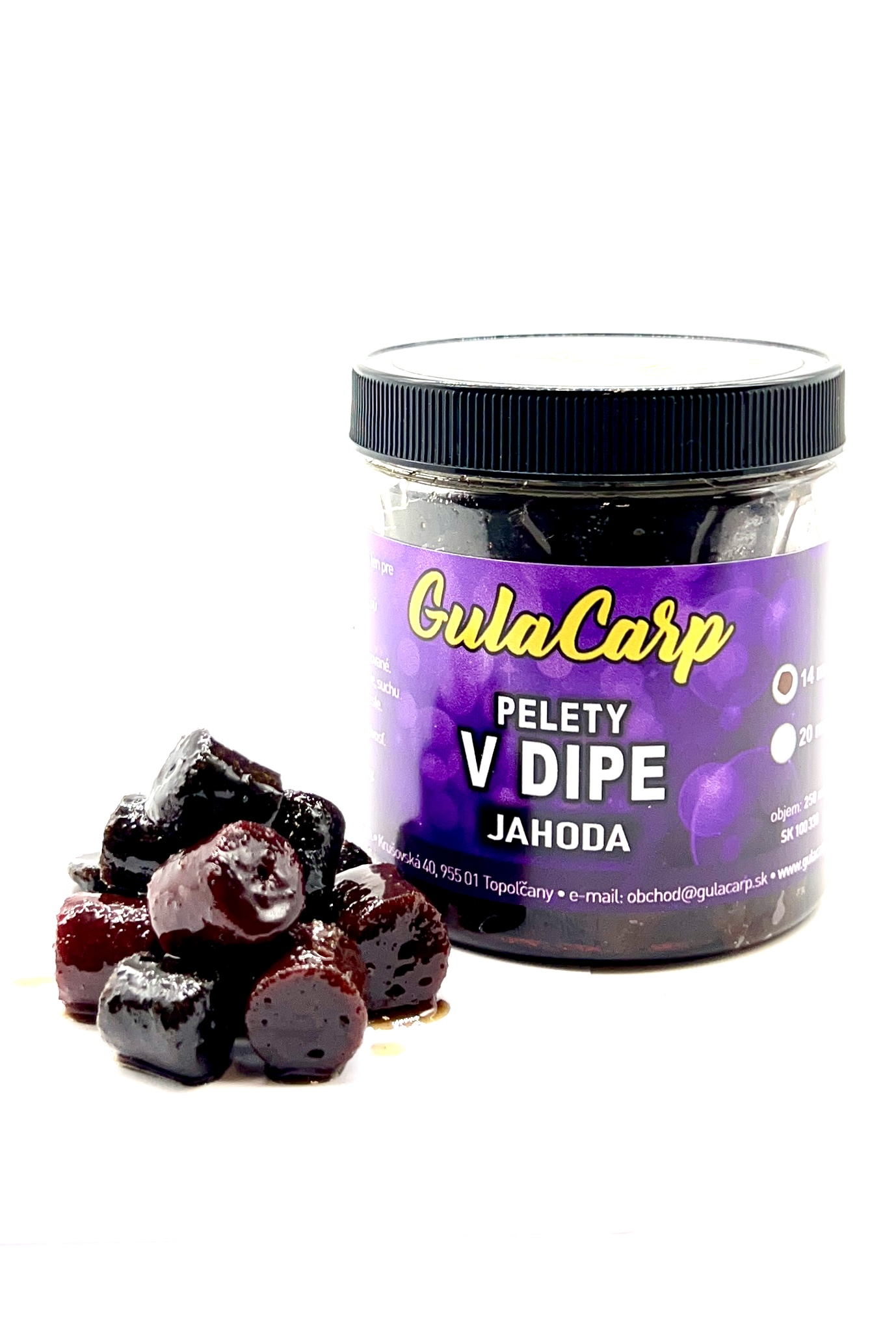 Pelety v Dipe Jahoda