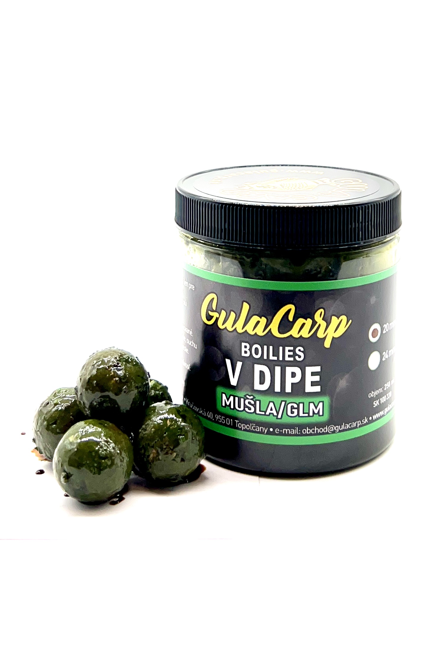 Exclusive Boilies v Dipe Mušla Glm